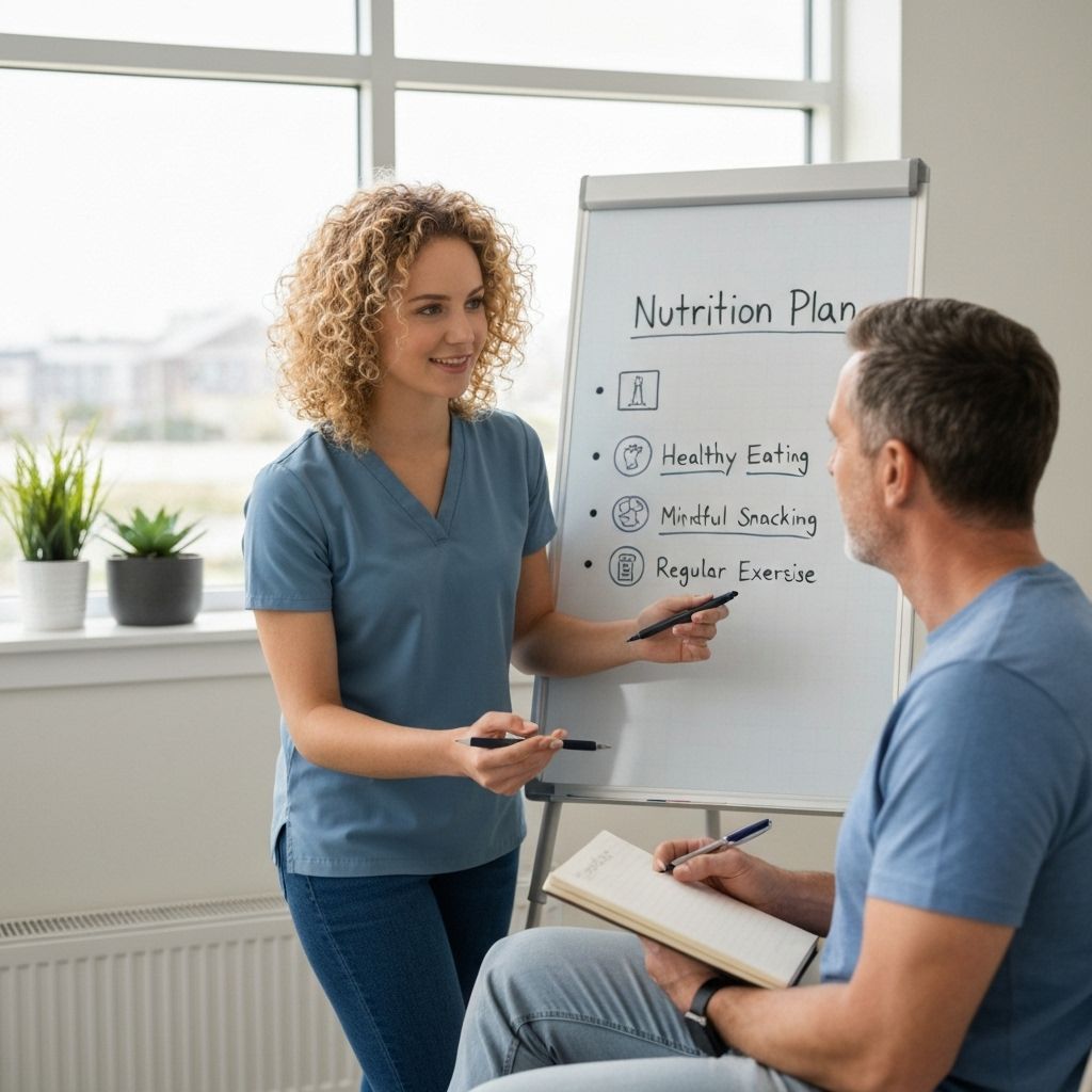 Health coaching consultation - Nutritionist working with client